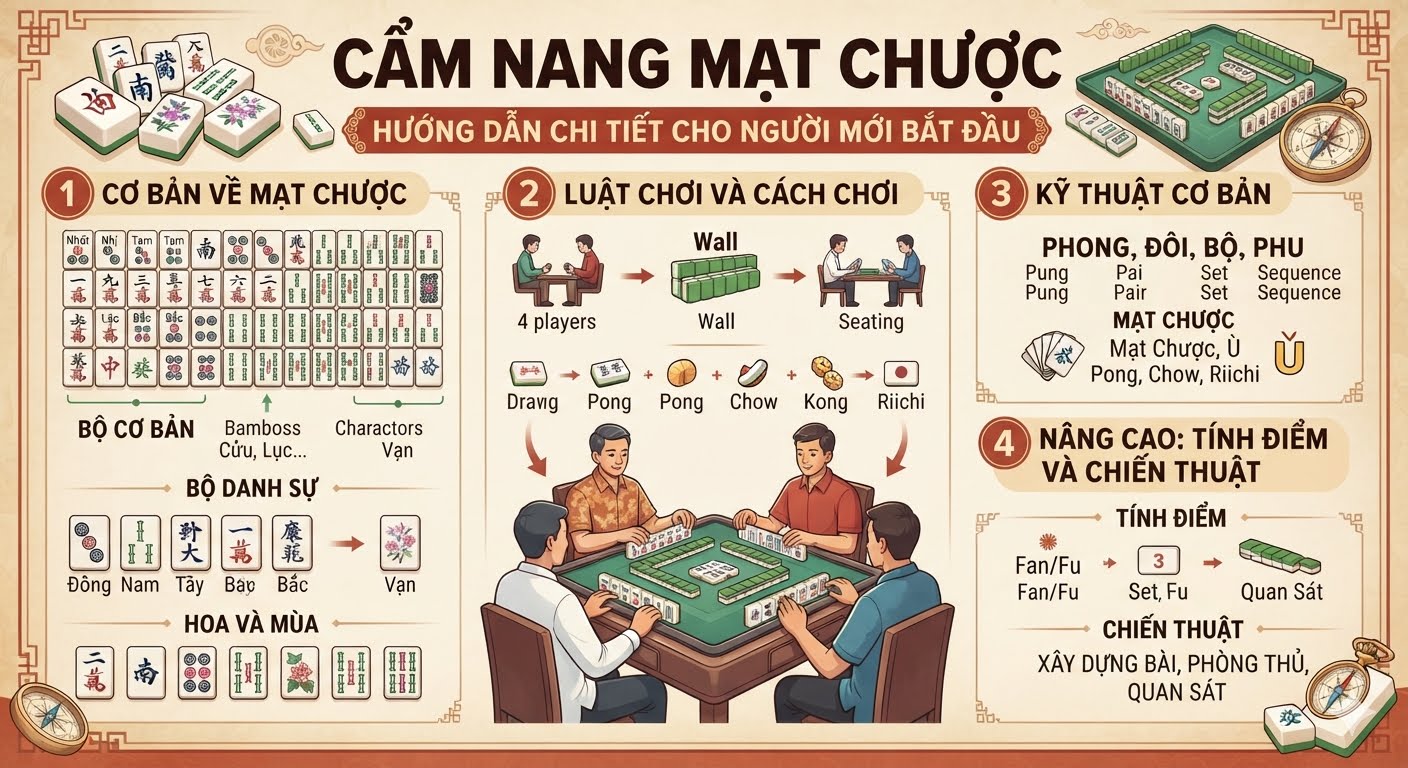 hướng dẫn đánh mạt chược